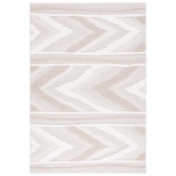 Safavieh 8 x 10 ft. Trends Flat Weave Rectangle Area Rug Beige & Ivory TRD110B-8 - main